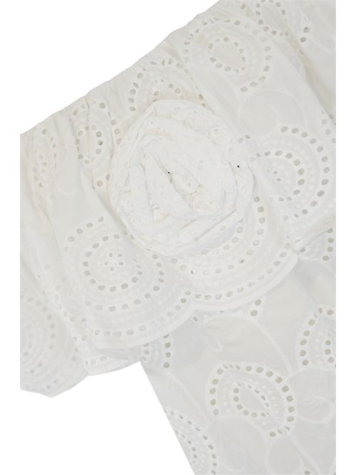 Top sangallo in cotone NO SECRETS | 251NS094COCCO